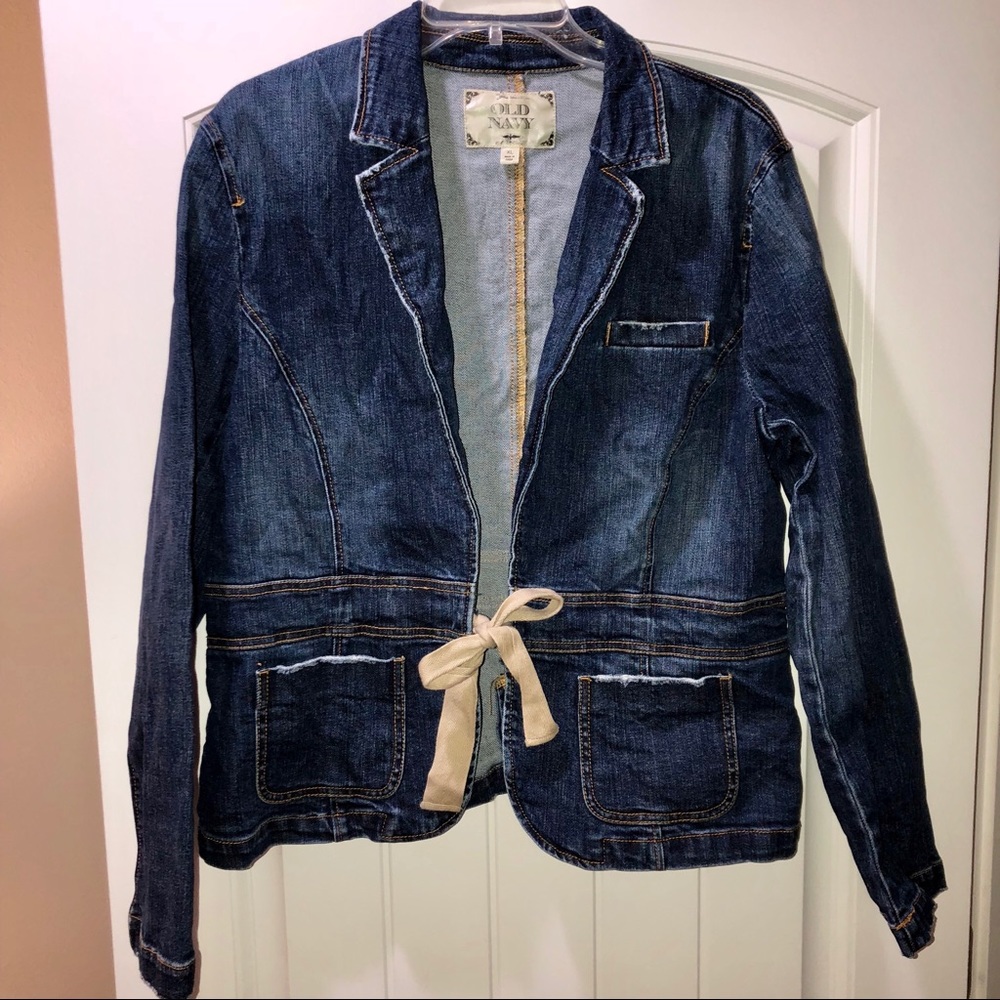 Old Navy Denim Jacket with Tie Detail